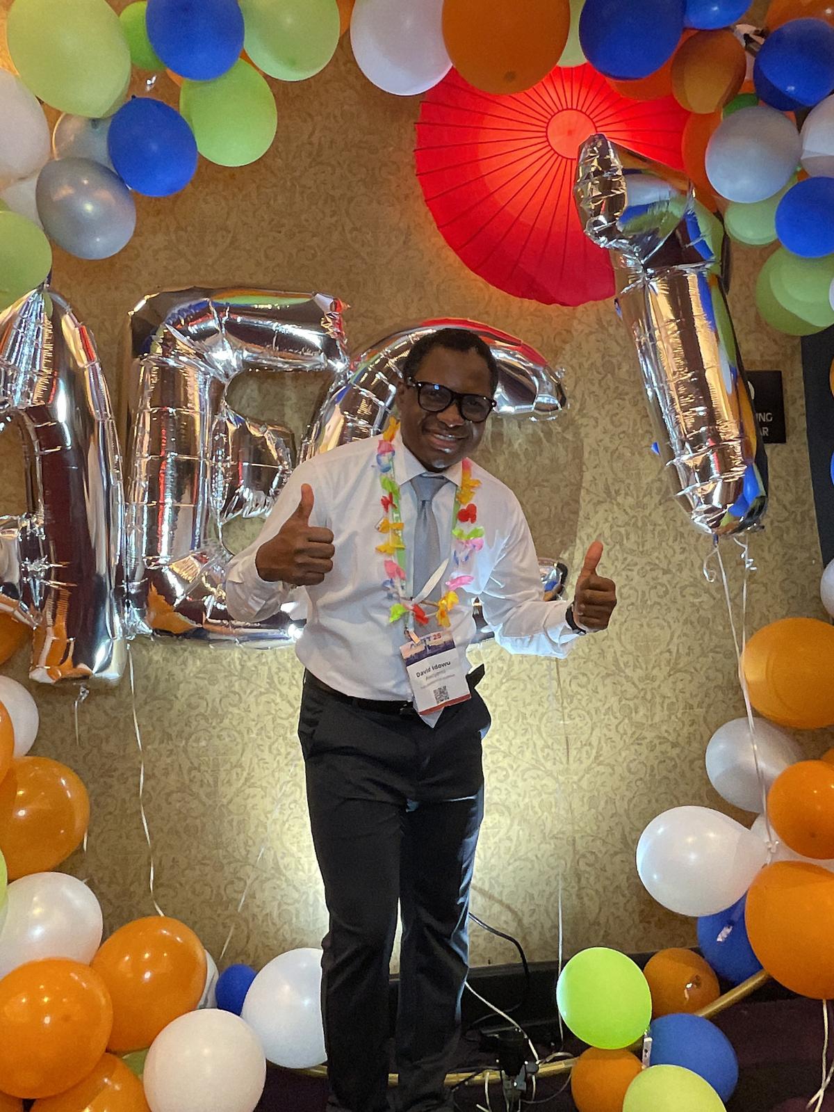 David Awoyemi during an academic conference event