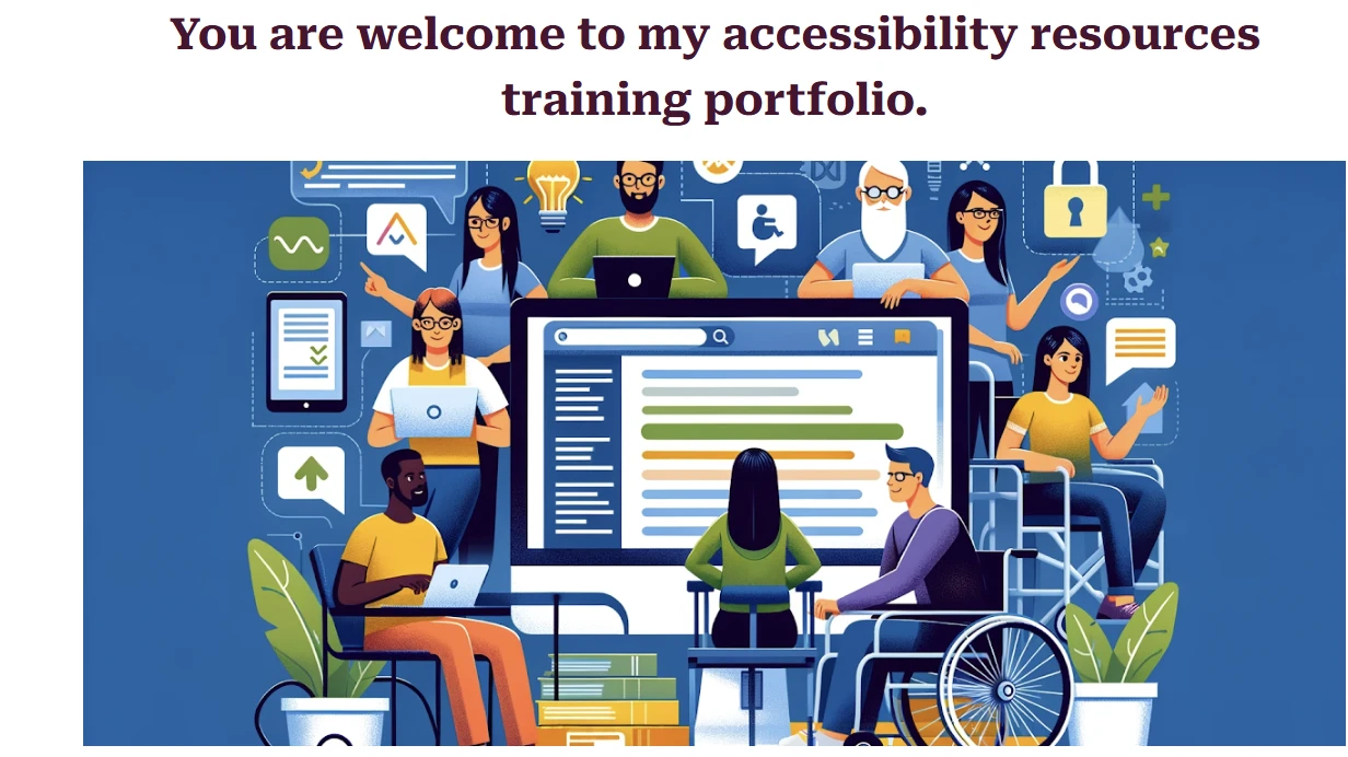 Screenshot of Accessibility Resources Portfolio