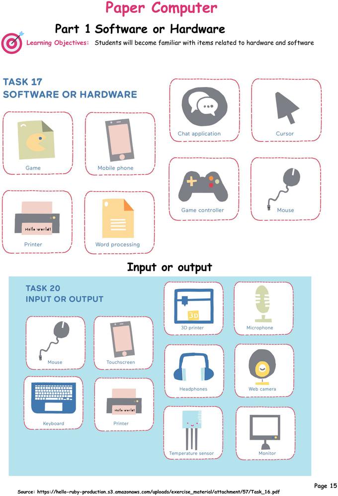 Paper computer activity