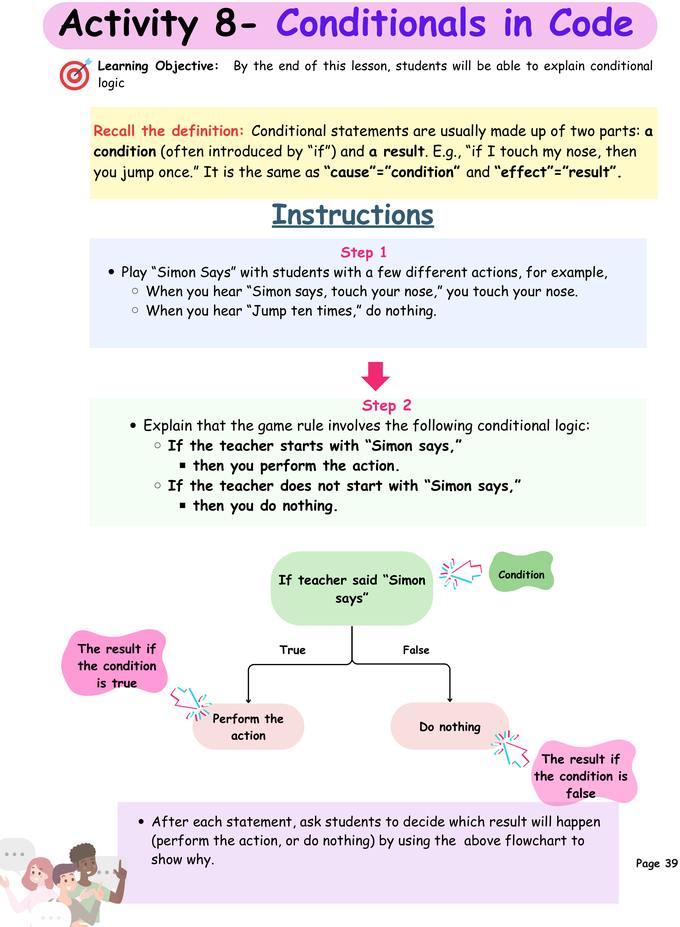 Simon says conditionals activity