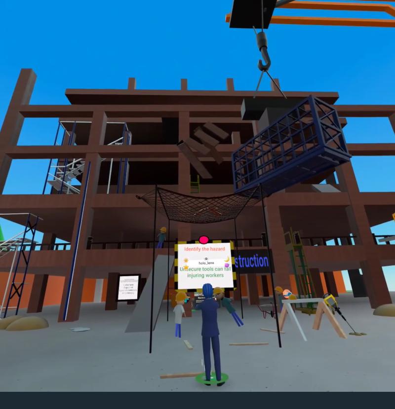 VR construction safety training environment